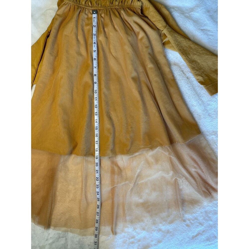 The perfect fall dress! women's L amber midi dress with sheer tulle overlay - Picture 7 of 7